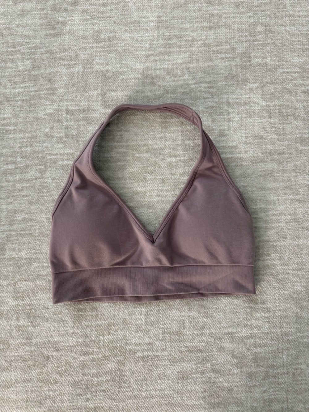 YoungLA Core Seamless Halter Bra — Crushed Mauve